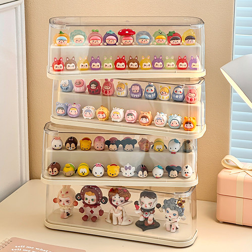 萌粒展示盒阶梯防尘叠加大容量