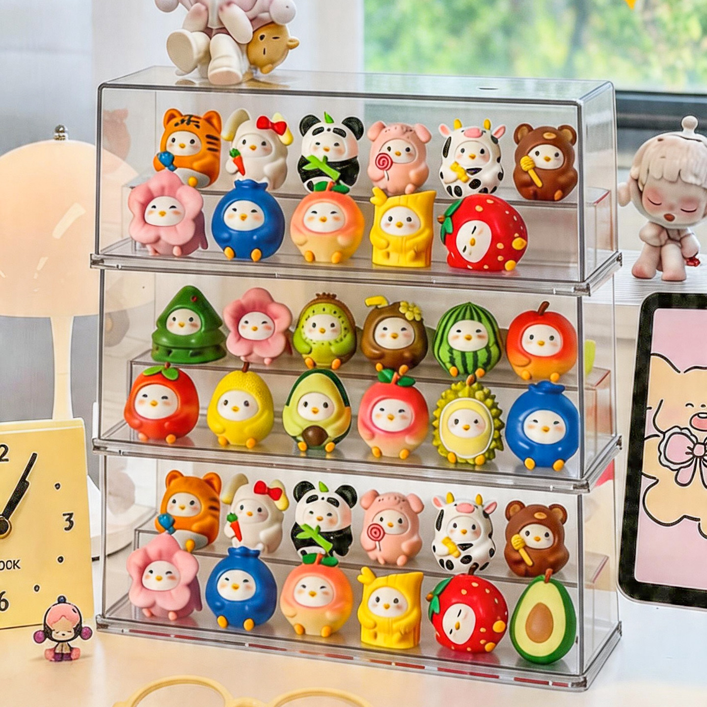 蚂蚁庄园小鸡展示盒萌粒收纳盒图片