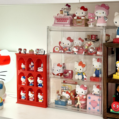 hellokitty收纳玩偶挂件盲盒展示