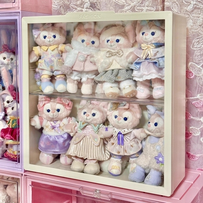 迪士尼挂件收纳盒玲娜贝儿公仔展示架毛绒玩具娃娃玩偶上墙置物架