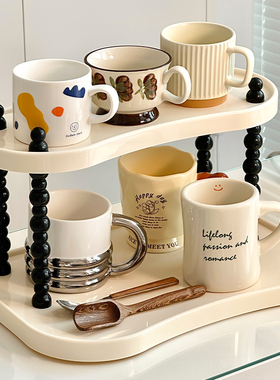 杯架高级感轻奢桌面杯子收纳盒餐边柜水杯架子水吧咖啡茶杯放置架