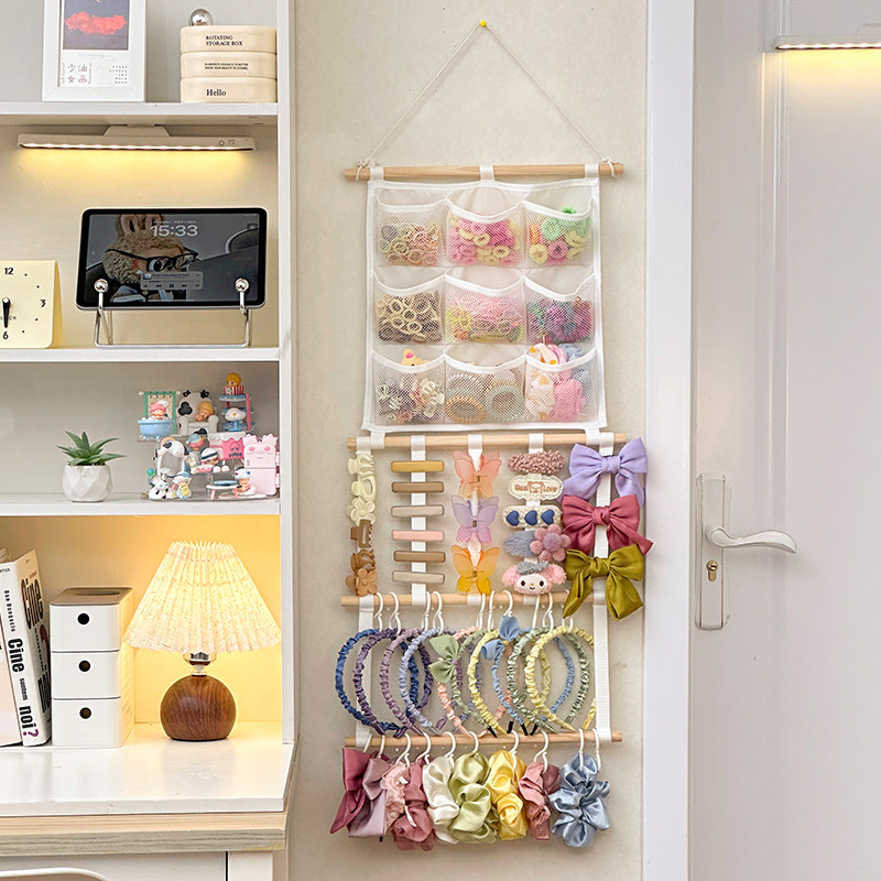 壁挂儿童发饰收纳神器大容量发夹发箍展示架抓夹发圈皮筋整理挂袋,收纳整理,首饰盒,淘宝优惠券,粉丝福利购,淘宝优惠卷