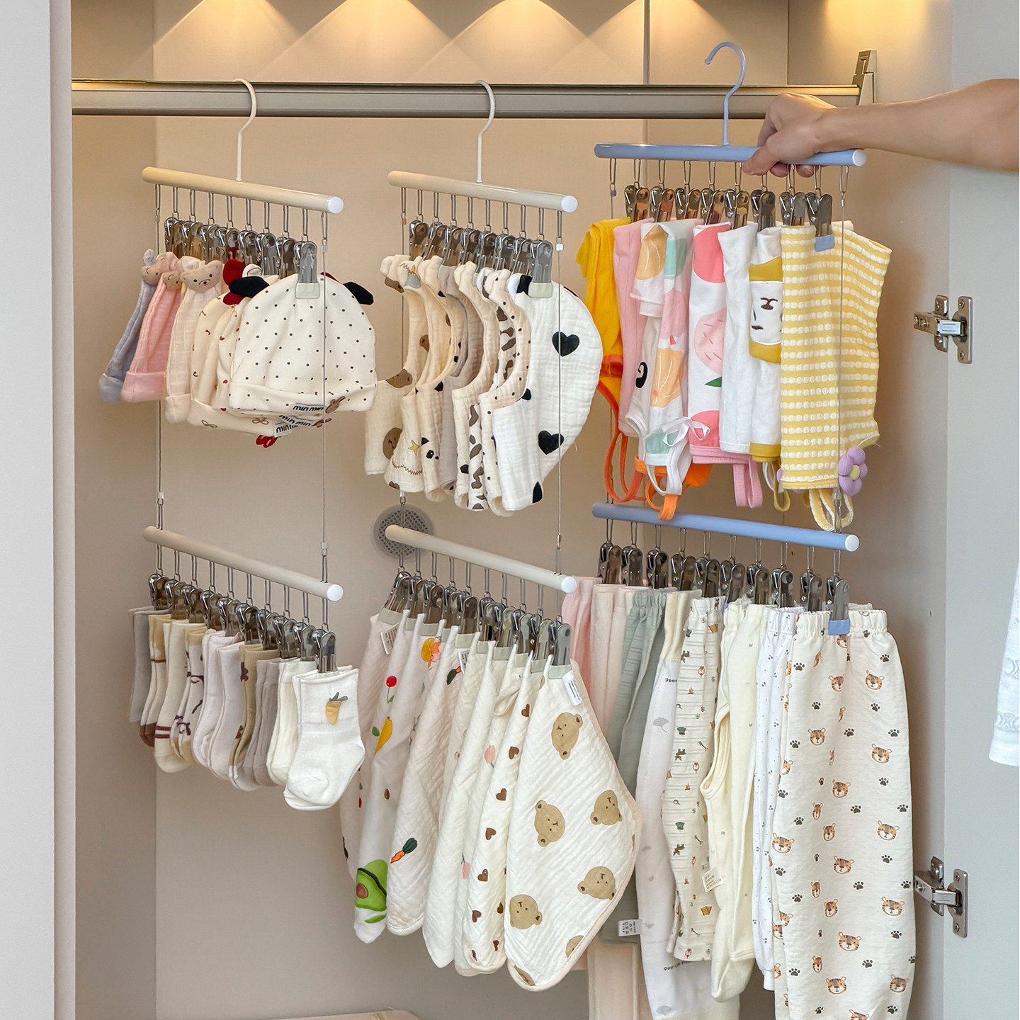 宝宝裤架多夹子防滑裤子收纳神器