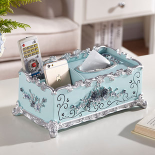 纸巾盒 漱格居家欧式 家用茶几抽纸盒创意客厅餐巾纸收纳盒纸抽盒
