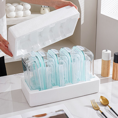 玻璃饭盒10件套硼硅耐热微波炉含