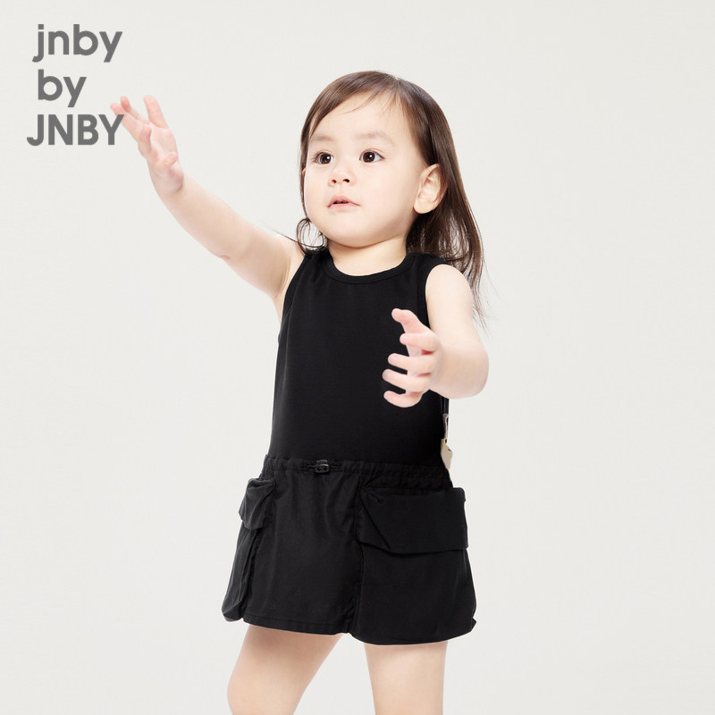 江南布衣婴童无袖连衣裙A字裙工装感假两件夏女童婴儿jnbybyj