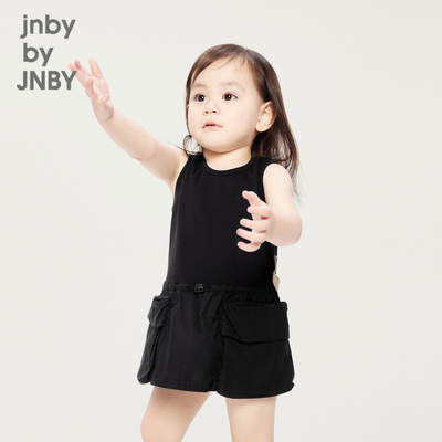 江南布衣婴童无袖连衣裙A字裙工装感假两件夏女童婴儿jnbybyjnby