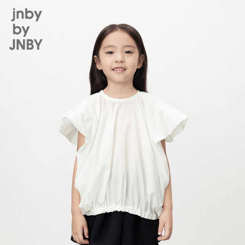 江南布衣童装纯棉短袖衬衫休闲可爱宽松春夏女童儿童jnbybyjn