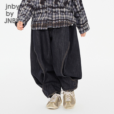 新款江南布衣童装牛仔长裤锥形裤26春男女童jnbybyjnby1Q1E12680