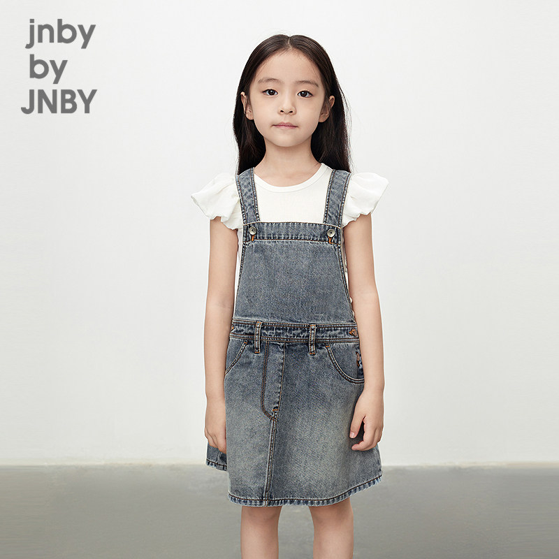 江南布衣童装吊带牛仔连衣裙背带裙休闲夏女童儿童jnbybyjnb