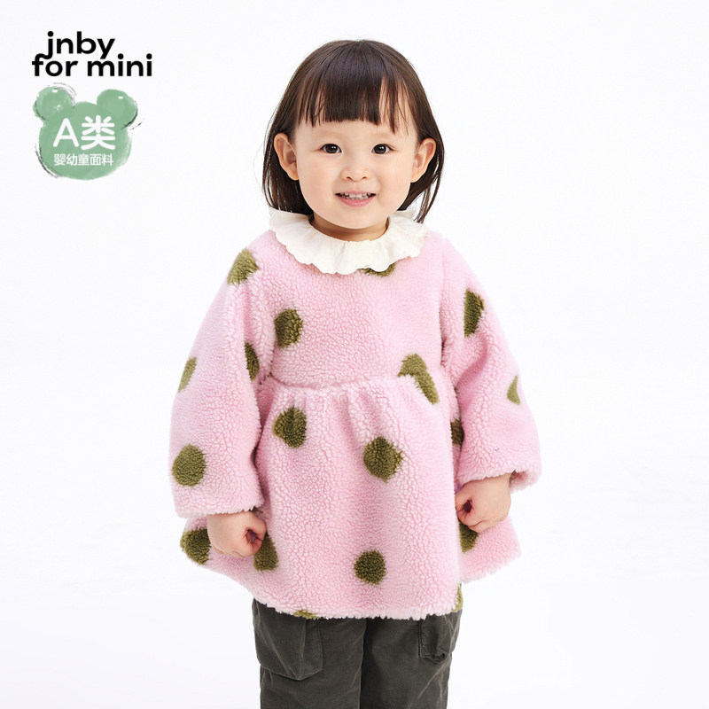 江南布衣婴童短款长袖连衣裙舒适保暖裙子冬女童婴儿jnbybyjn