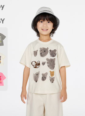 新款江南布衣童装宽松圆领短袖T恤25夏男女童jnbybyjnby1P5110870