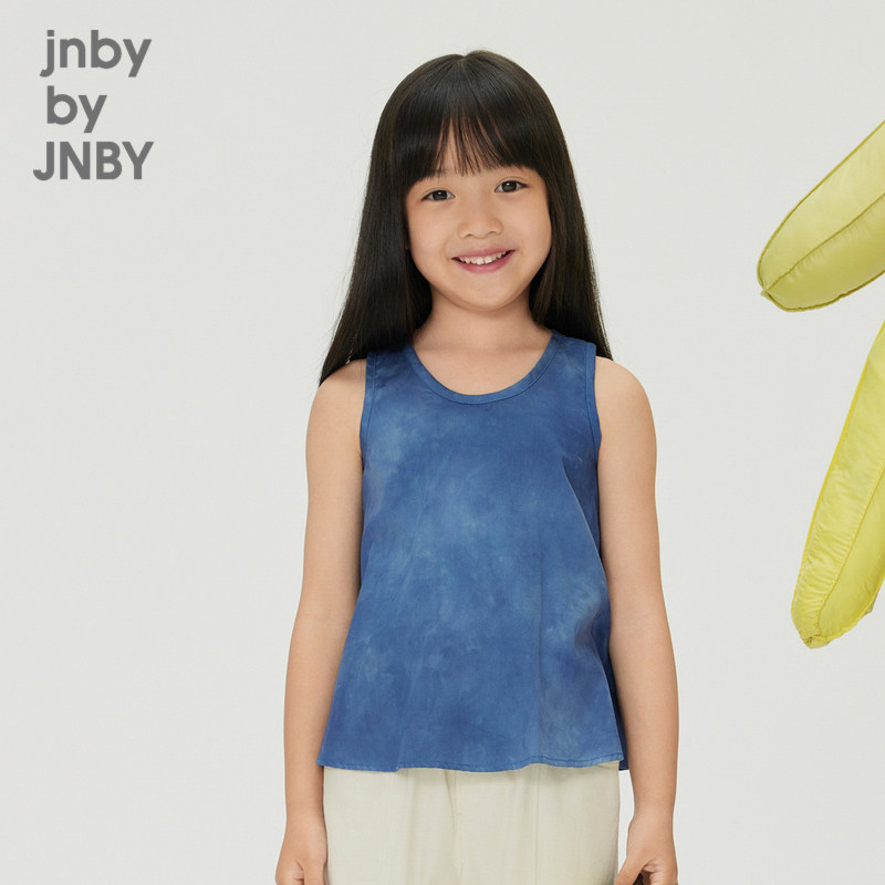 江南布衣童装扎染无袖衬衫背心圆领休闲舒适夏女童儿童jnbybyj