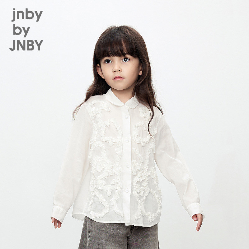 江南布衣童装长袖衬衫外套盘绣原创图案休闲春女童儿童jnbybyj