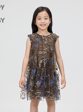 新款江南布衣童装A型圆领无袖连衣裙25春女童jnbybyjnby1P3G11360