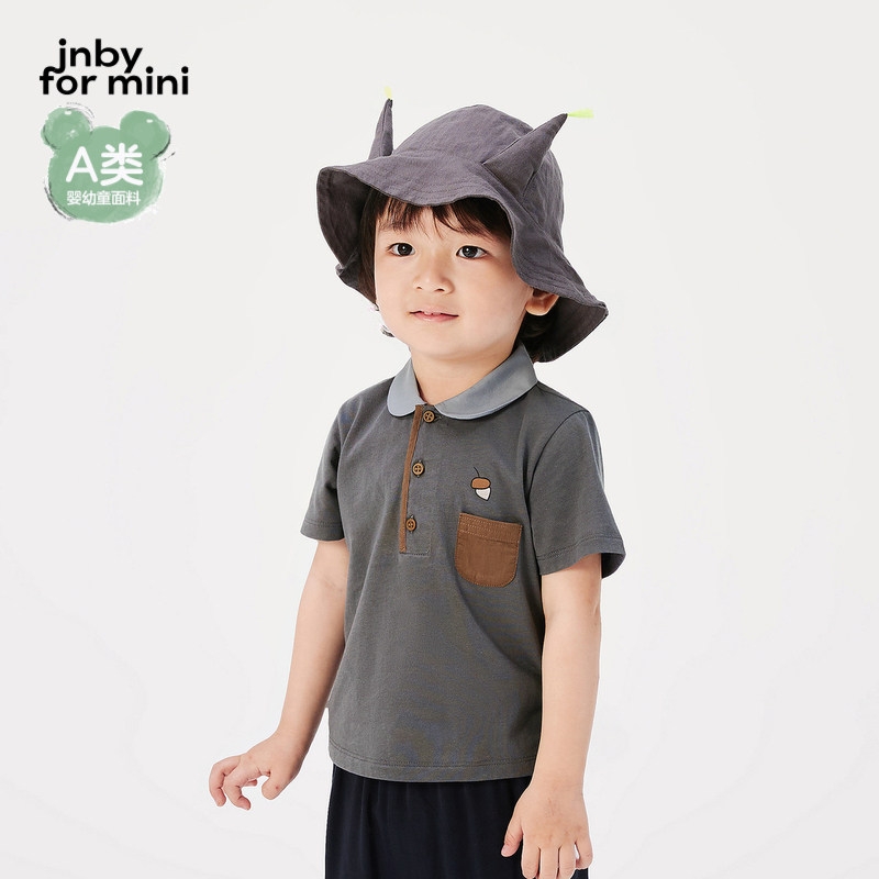 江南布衣婴童短袖polo衫套头纯棉拼接休闲夏男童婴儿jnbyby