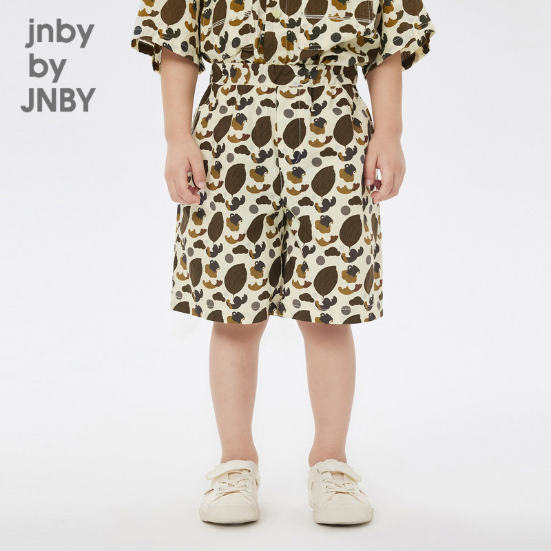江南布衣童装春夏直筒裤短裤原创印花透气男女童儿童jnbybyjn