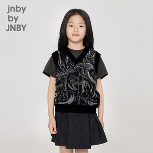 江南布衣童装秋冬套头V领毛衣马甲背心外套男女童儿童jnbybyjnby