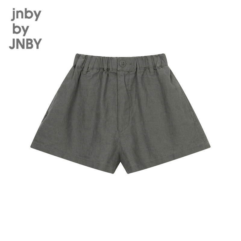 江南布衣童装短裤喇叭裤亚麻纯色休闲宽松夏男女童儿童jnbybyj