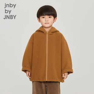江南布衣童装呢大衣连帽中长款外套休闲冬男女童儿童jnbybyjnby