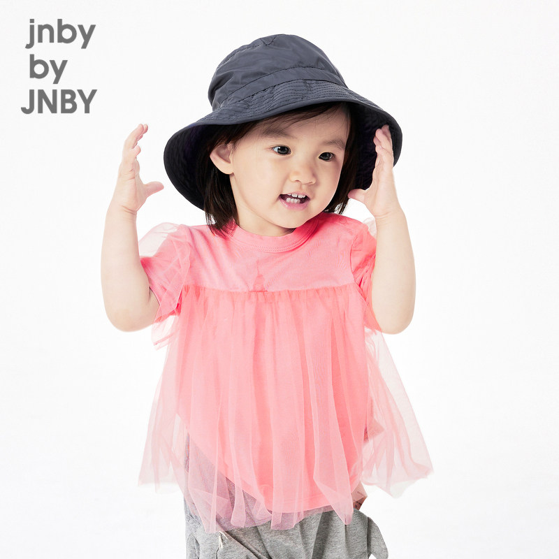 [江南布衣婴童]春夏T恤短袖网纱拼接可爱舒适女童婴儿jnbyby
