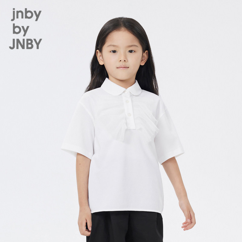 江南布衣童装春夏短袖宽松网纱拼接Polo衫可爱女童儿童jnbybyjnby,童装/婴儿装/亲子装,T恤,淘宝优惠券,粉丝福利购,淘宝优惠卷