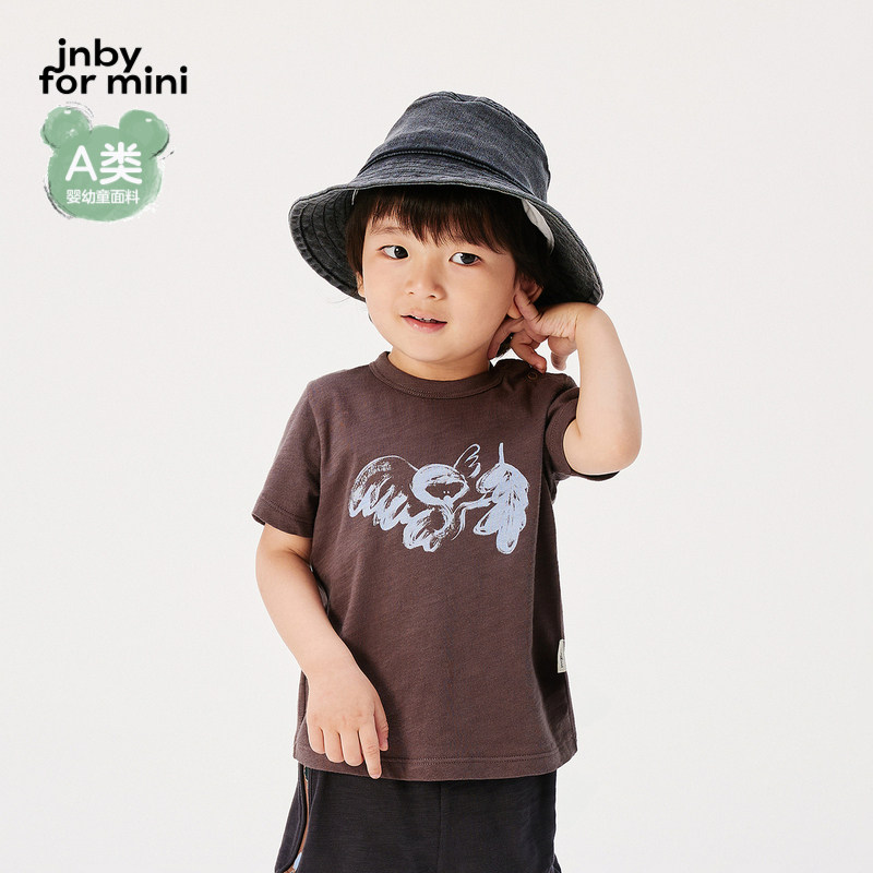 江南布衣婴童短袖T恤圆领可爱手绘休闲夏男女童婴儿jnbybyjn