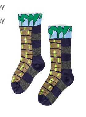 新款江南布衣童装袜子花型中筒袜25春男女童jnbybyjnby6P1N13350