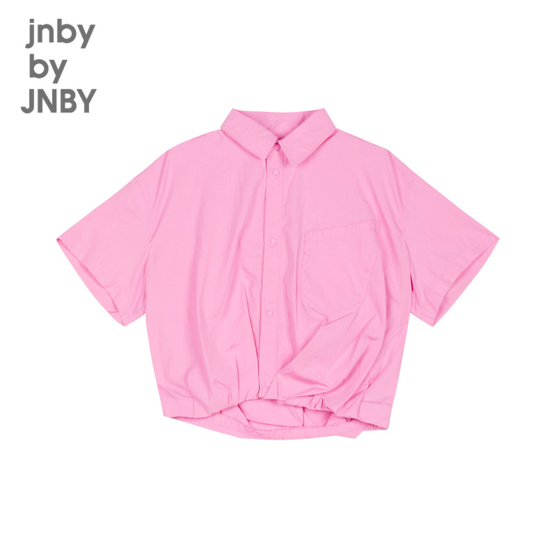 江南布衣童装短袖衬衫纯棉翻领简约休闲宽松夏女童儿童jnbybyj