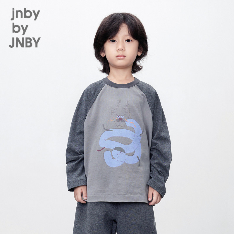 江南布衣童装长袖T恤圆领纯棉童趣印花春男女童儿童jnbybyjnby,童装/婴儿装/亲子装,T恤,淘宝优惠券,粉丝福利购,淘宝优惠卷