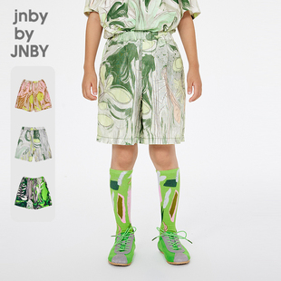 宽松直筒裤 短裤 25夏男女童jnbybyjnby1P4E13080 江南布衣童装 新款
