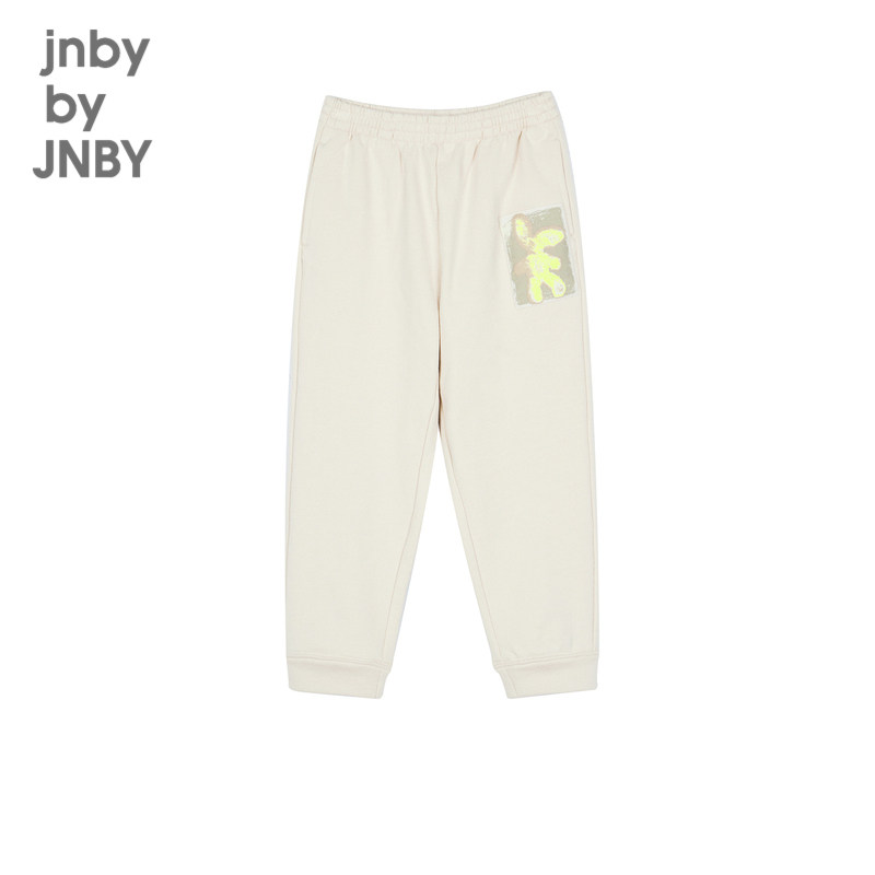 江南布衣童装冬长裤运动卫裤保暖中腰直筒裤子女童儿童jnbybyj