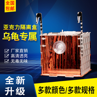 美宠展猷鱼龟混养隔离盒龟苗饲养亚克力盒组装diy盒子乌龟盆发色