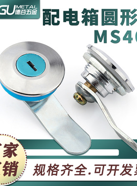 MS401全铁一字电表箱铁皮箱铜芯配电箱门锁转舌锁单开通用小圆锁