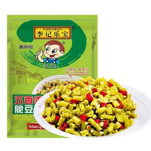 李记乐宝五香嘴脆豆角150g袋装四川酸豇豆下饭菜即食速食开味菜