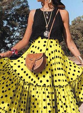long maxi Pleated Skirt Skirts For Women Summer Clothes plus
