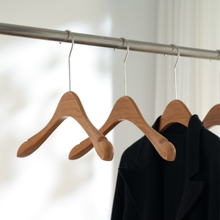 架裤 裤 夹子定制logo 店专用衣架撑子防滑无痕女装 塑料仿胡桃木服装