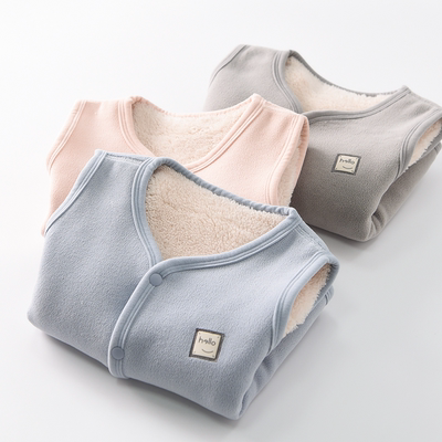 儿童马甲男童秋冬季外穿羊羔绒加厚坎肩男女童保暖背心羊羔毛马夹