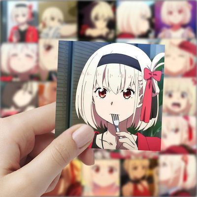 锦木千束头像贴纸高颜值动漫莉可丽丝卡通人物周边手机壳手账贴画