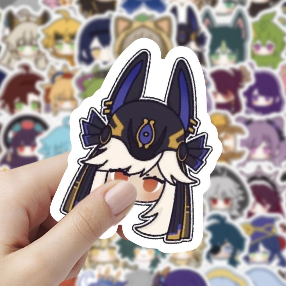 180张原神丘丘人大头贴纸周边爆款DIY装饰笔记本手机防水手账贴画