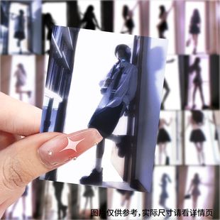 逆光拍照姿势贴纸高颜值动漫风周边贴画diy电脑笔记本装 二次元 饰