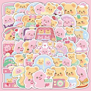 153张卡通可爱黄油小熊loopy贴纸儿童装饰手账手机壳diy防水贴画