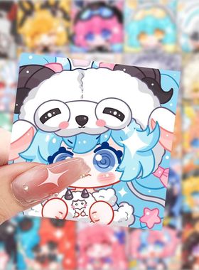 118张Q版王者荣耀插画贴纸可爱趣味卡通装饰手账行李箱水杯防水贴