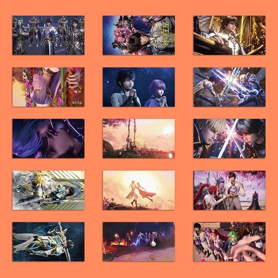 63张神印王座贴纸龙皓晨圣采儿皓月光之晨曦全员动漫桌面手机贴画