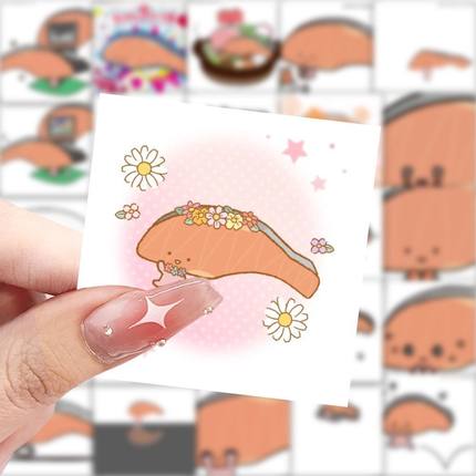 爆款切片妞贴纸卡通可爱创意头像周边电脑笔记本装饰手账防水贴画