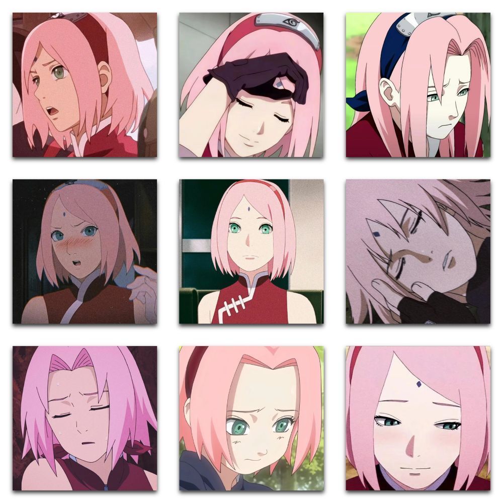 59张春野樱卡通动漫贴纸动漫ins二次元日系手机装饰水杯贴画防水