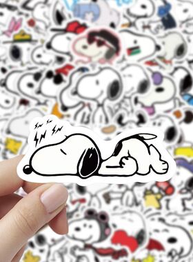 60张史努比贴纸可爱卡通动画人物装饰diy手机壳桌面行李箱手账