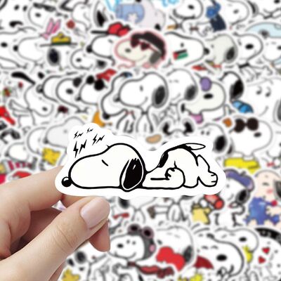 60张史努比贴纸可爱卡通动画