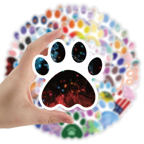 120张卡通可爱爪印儿童贴纸