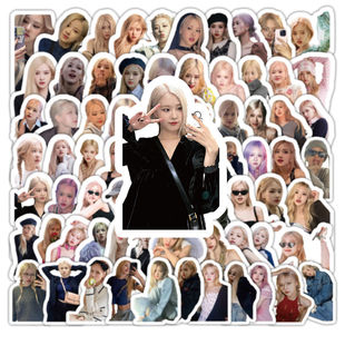 204张Rose朴彩英单人贴纸blackpink周边手账桌面保温杯文具小贴画